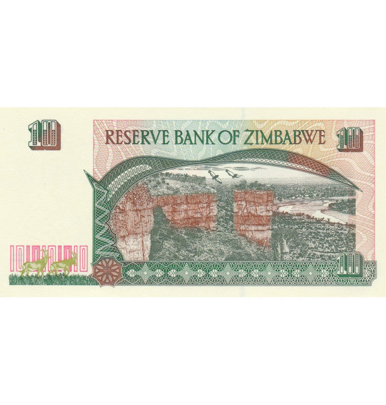 Zimbabwe 10 Dollars 1997 Pick 6a
